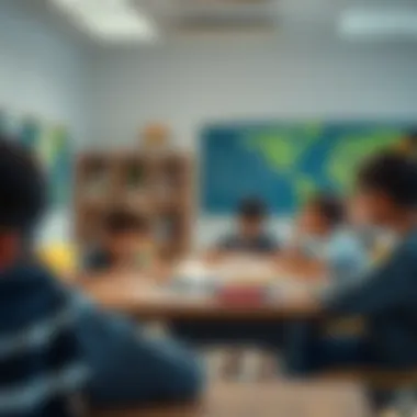 Dynamic Learning Environment in Al Barsha Schools Children engaged in an interactive classroom setting
