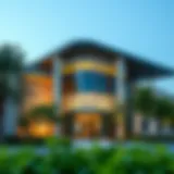 Exterior view of a modern school building in Al Barsha