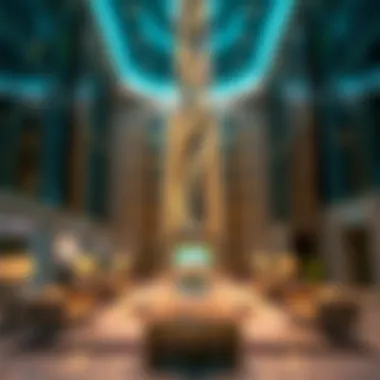 Luxurious lobby interior of Al Batool Tower highlighting modern design