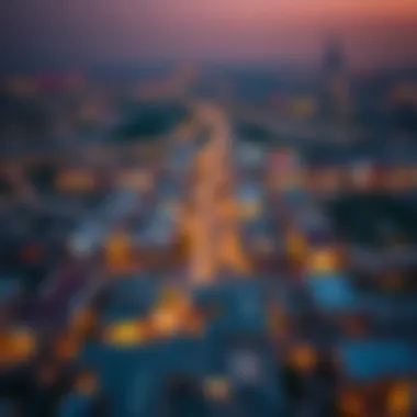 Strategic Location of Al Forsan Community Aerial view of Al Forsan Community highlighting its strategic location in Khalifa A