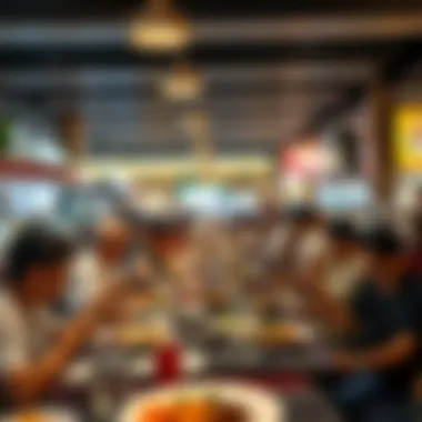 Dining Experience at Al Ghurair Food Court A lively gathering of diners enjoying their meals at Al Ghurair Food Court