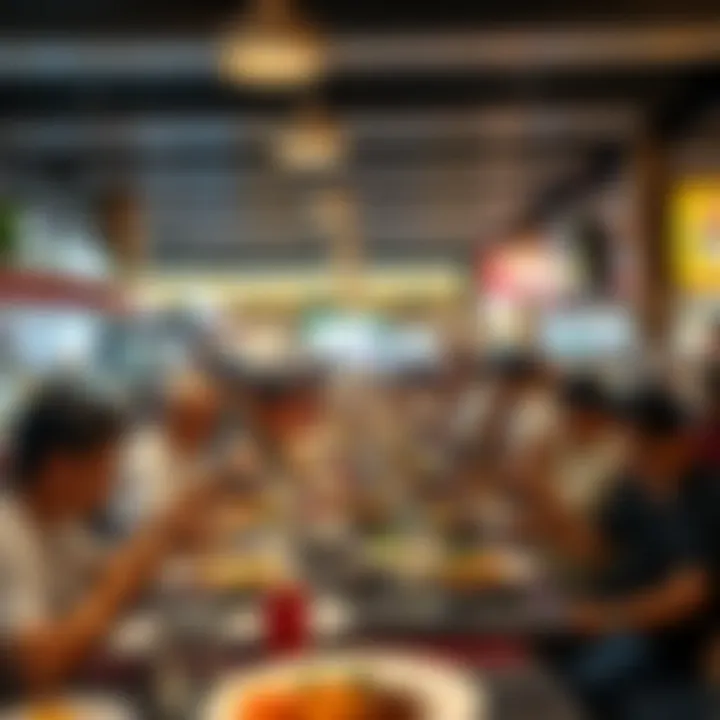 Dining Experience at Al Ghurair Food Court A lively gathering of diners enjoying their meals at Al Ghurair Food Court
