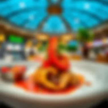 Showcasing Unique Cuisines at Al Ghurair Food Court Close-up of a unique dish representing a specific cuisine offered in the food court