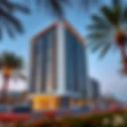 Exterior view of the Al Yousuf Building showcasing its modern architecture