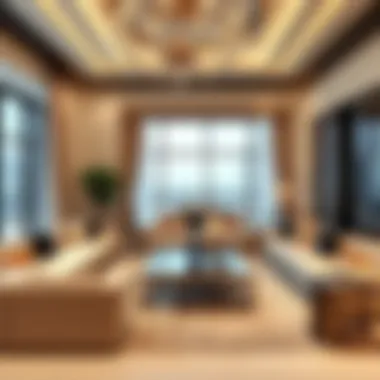Luxurious Living Room at Barajeel Residency Luxurious living room interior at Barajeel Residency