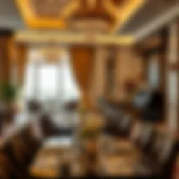 Exquisite dining setup showcasing a blend of traditional and modern decor