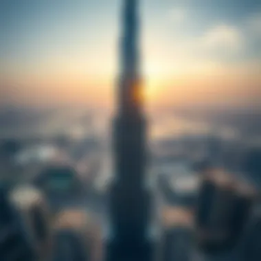 Aerial Perspective of Burj Khalifa Aerial view showcasing Burj Khalifa and its surroundings