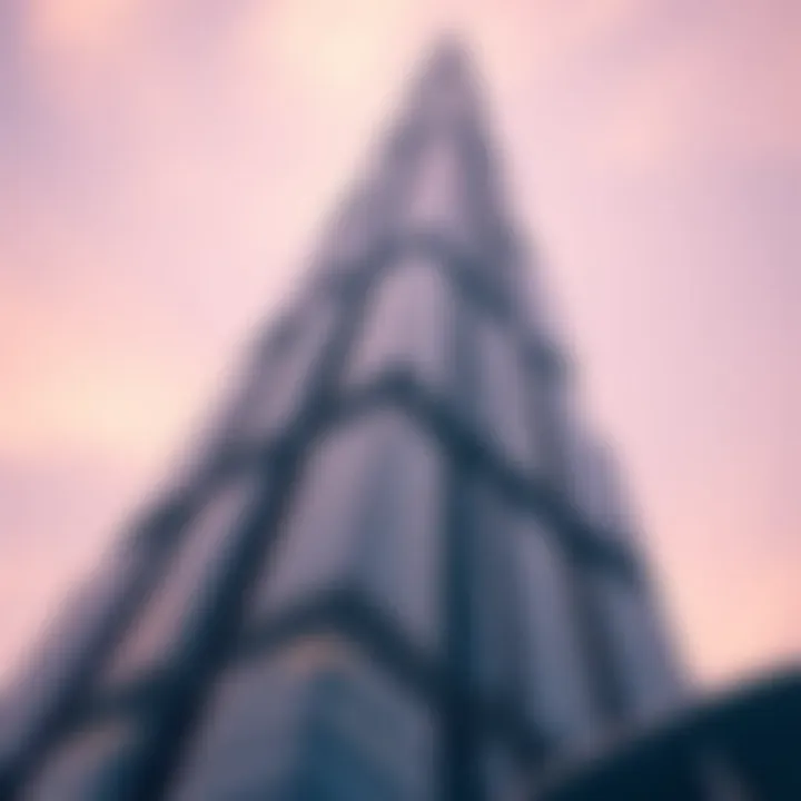 Close-up of Burj Khalifa's unique facade
