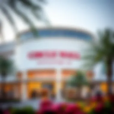 Exterior facade of Circle Mall JVC with signage and landscaping