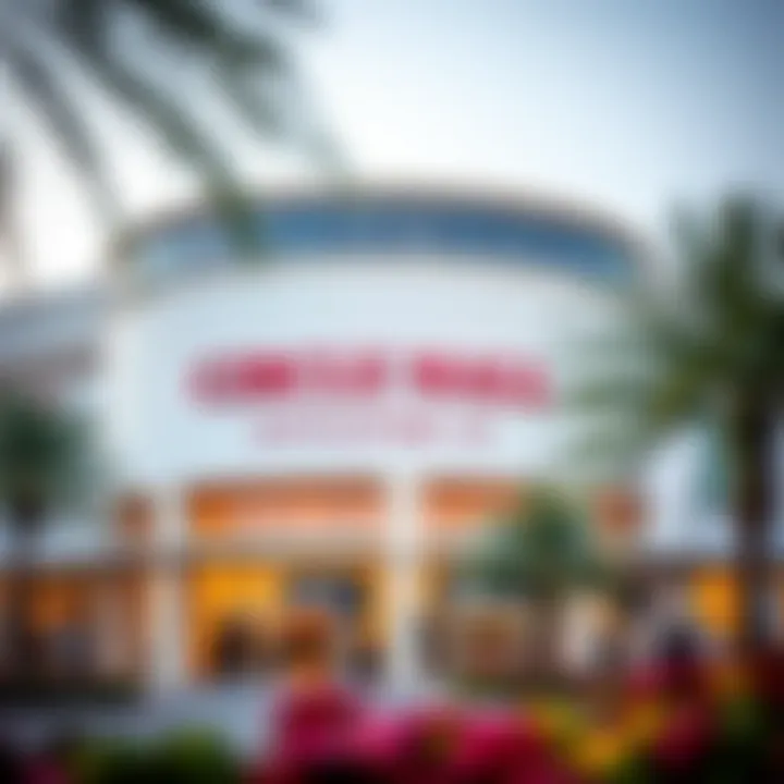 Exterior facade of Circle Mall JVC with signage and landscaping