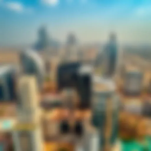 Aerial view of Dubai's skyline showcasing real estate developments