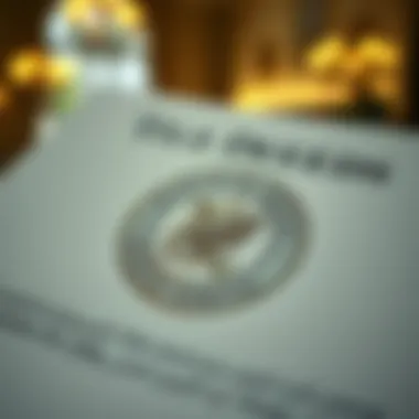 Document with a seal indicating authenticity and validation