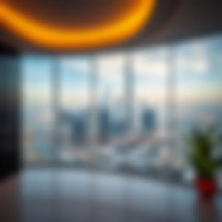 Breathtaking Dubai Skyline View from Al Hail Business Centre Stunning view of Dubai skyline from the business centre