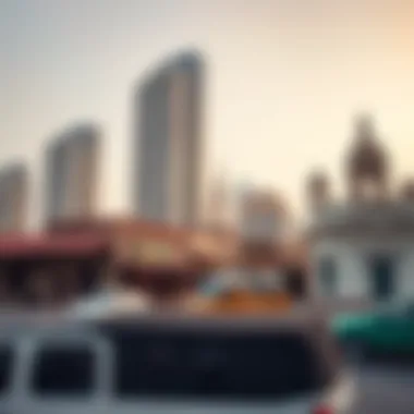 Contrasting Eras: Modern and Traditional in Deira Modern skyline juxtaposed with traditional architecture in Deira