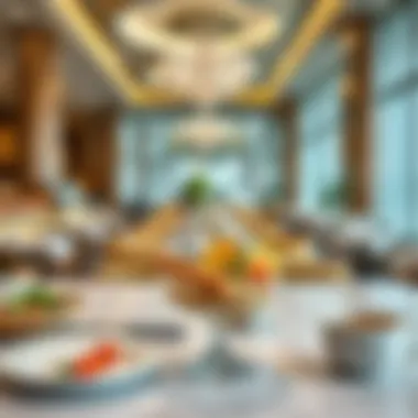Elegant dining options showcasing international cuisine