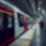 Dubai Metro train in motion