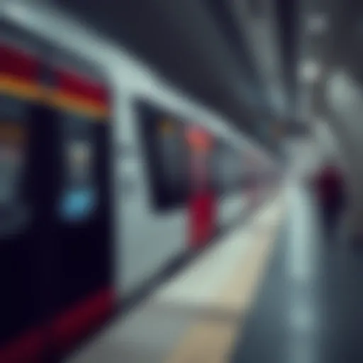 Dubai Metro train in motion