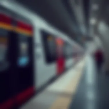 Dubai Metro in Action Dubai Metro train in motion