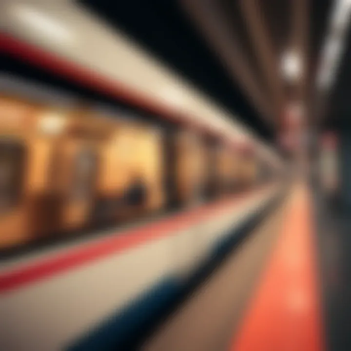 Scenic View of Dubai Metro Train in Motion A scenic view of a Dubai Metro train in motion