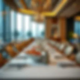 Elegant dining setup at مطعم الصدف