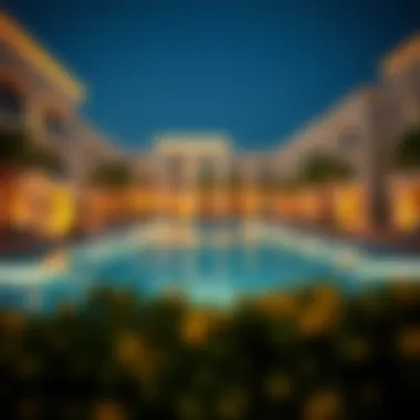 Luxurious lifestyle amenities including pools and recreational areas in Alqana