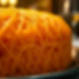 Golden strands of kunafa drizzled with syrup