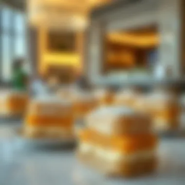 Kunafa presented in a modern, artistic fashion