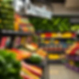 Vibrant display of fresh produce at Carrefour