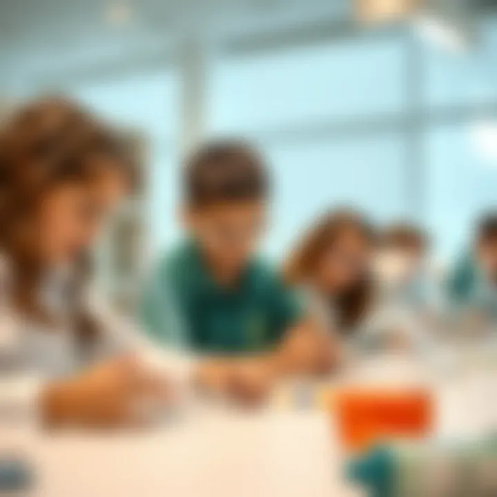 Students engaging in a science experiment