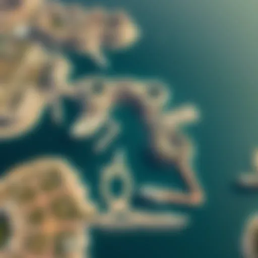 Aerial view of Dubai Maritime City showcasing its layout