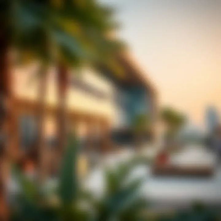 Dynamic Community Areas in Maritime City Vibrant community spaces within the Dubai Maritime City