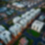 Aerial view of Golf View Seven City showcasing modern architecture