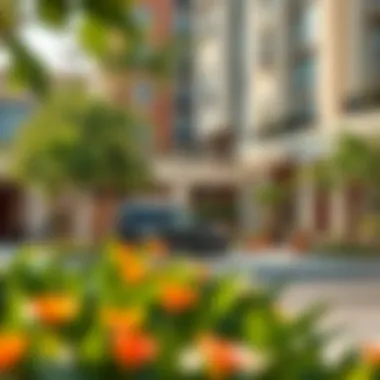 Community Living at Dubai Creek Harbour Vibrant community life scene near Dubai Creek with green spaces