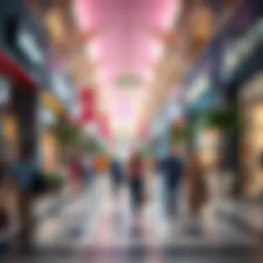 Vibrant Atmosphere of Jebel Ali Outlet Shoppers enjoying a vibrant atmosphere at Jebel Ali Outlet.