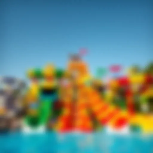 Colorful water slides at Legoland Water Park Dubai