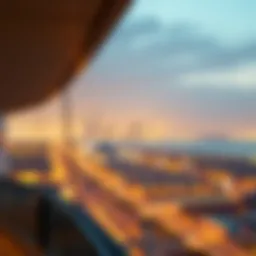A panoramic view of Mussafah showcasing its skyline and industrial area