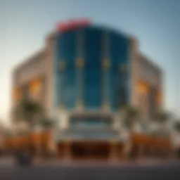 Luxurious exterior view of Radisson Dubai Damac Hills showcasing modern architecture