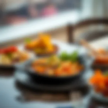 Culinary Fusion: Emirati Flavors Meet Global Cuisine A beautifully presented dish combining traditional Emirati flavors with global influences
