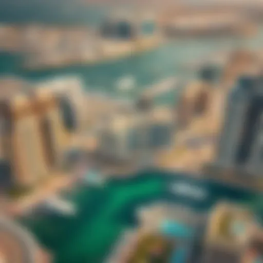 Aerial view of Dubai Marina showcasing luxury developments