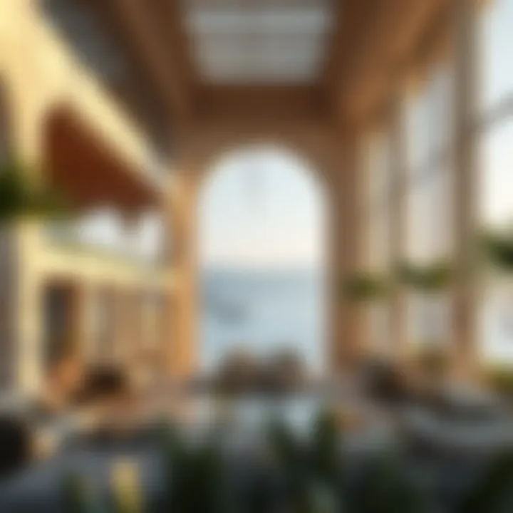 Majestic view of Beach Vista's architectural design