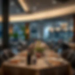 Elegant dining setup at a City Walk restaurant