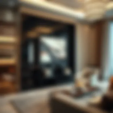 Luxurious apartment interior with modern design