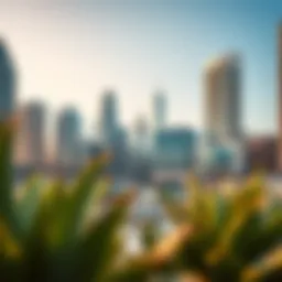 Spectacular skyline of Downtown Dubai showcasing iconic architecture