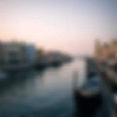 The Historical Significance of Dubai Creek A serene view of the Dubai Creek, reflecting the historical significance of trade in the Old City.