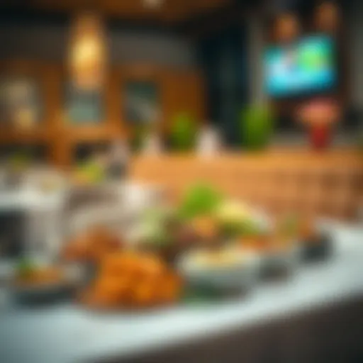 A beautifully arranged table at a local restaurant showcasing traditional dishes.