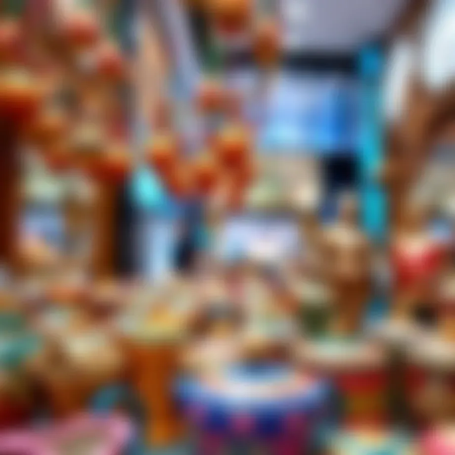 Colorful handcrafted souvenirs from Dubai Mall