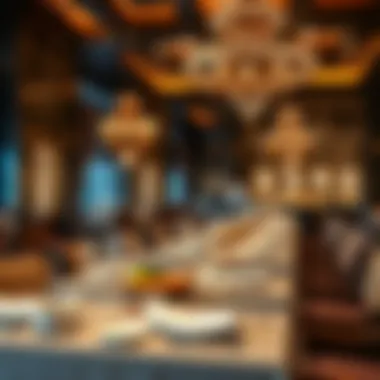 A luxurious restaurant setting for a lavish iftar experience