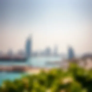 Panoramic View of JBR Dubai Beach Stunning panoramic view of JBR Dubai Beach showcasing the skyline