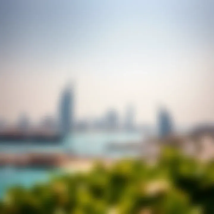 Panoramic View of JBR Dubai Beach Stunning panoramic view of JBR Dubai Beach showcasing the skyline