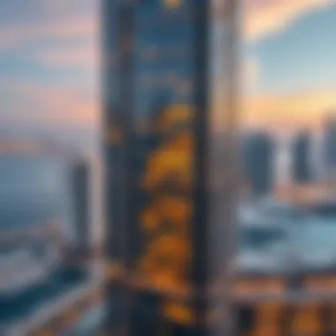 Dubai Marina View from Marina Plaza Breathtaking view of Dubai Marina surrounding Marina Plaza